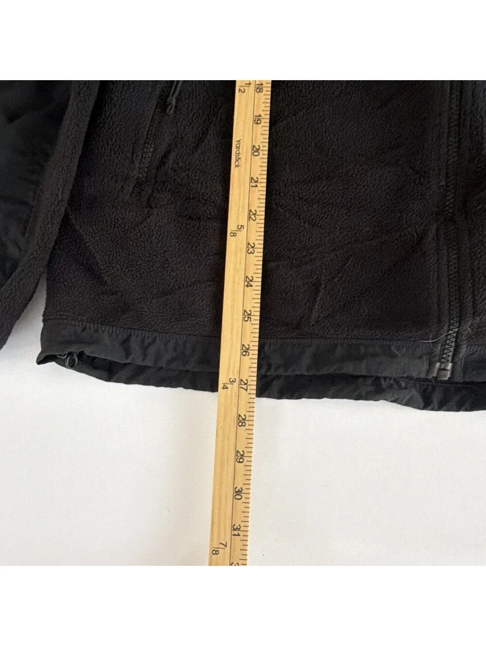 The North Face Men’s Black Solid Full Zip Denali Jacket Pockets Stand-Up Size L